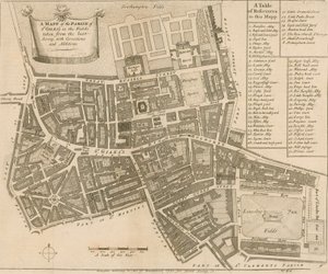 Mapa parafii St Giles in the Fields, Londyn