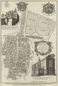 Mapa oddziałów Coleman Street i Bassishaw w Londynie