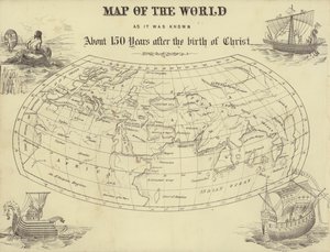Mapa świata znana około 150 lat po narodzinach Chrystusa (rycina) autorstwa English School