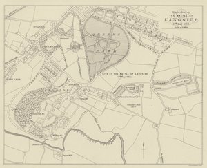 Mapa ilustrująca bitwę pod Langside autorstwa English School