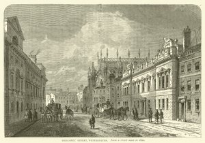 Margaret Street, Westminster, ze szkicu wykonanego w 1820 r. (rycina) autorstwa English School