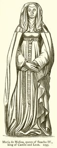 Maria de Molina, królowa Sancho IV, król Kastylii i Leon. 1295 autorstwa English School