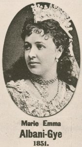 Marie Emma Albani-Gye (wklęsłodruk) autorstwa English School