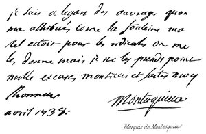 markiz Monteskiusz autorstwa English School