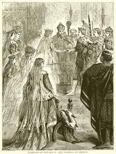 Małżeństwo Edwarda II i Izabeli Francuskiej autorstwa English School