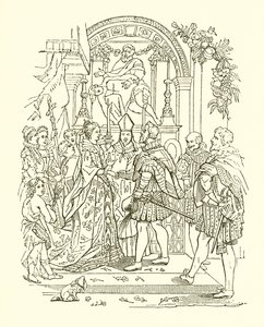 Małżeństwo Henryka IV i Marii Medycejskiej autorstwa English School