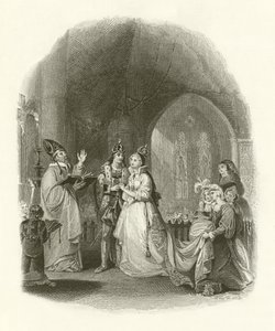 Małżeństwo Henryka VII z Elżbietą York autorstwa English School