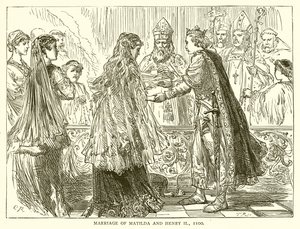 Ślub Matyldy i Henryka II, 1100 autorstwa English School