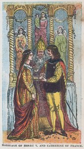 Małżeństwo króla Henryka V i Katarzyny Francuskiej autorstwa English School