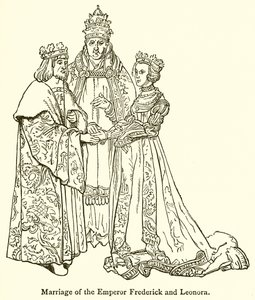 Małżeństwo cesarza Fryderyka i Leonory autorstwa English School