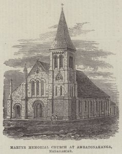 Kościół Pamięci Męczenników w Ambatonakanga, Madagaskar (rycina) autorstwa English School