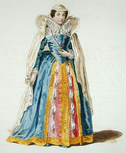 Mary Queen of Scots (1542-87) (kolorowy grawerunek) autorstwa English School