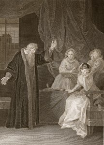 Mary Queen of Scots potępiona przez Knoxa, ilustracja z David Humes The History of England, wyd. R. Bowyer, Londyn, 1812 r. autorstwa English School