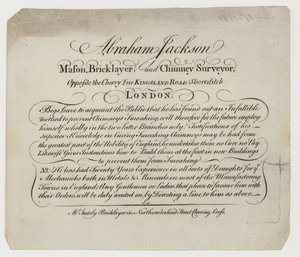 Mason, Abraham Jackson, karta handlowa autorstwa English School