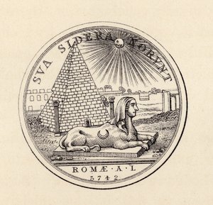 Pieczęć masońska z „Historii masonerii, tom III”, wydanej przez Thomasa C. Jacka, Londyn, 1883 autorstwa English School