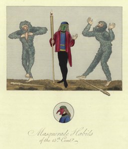 Zwyczaje maskarady z XV wieku autorstwa English School