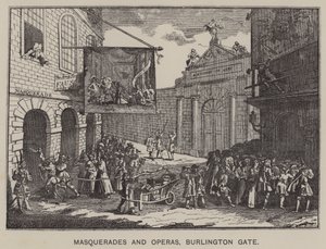 Maskarady i opery, Burlington Gate (rycina) autorstwa English School
