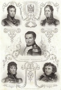 Massena, Ney, Napoleon Bonaparte, Murat i Kleber autorstwa English School