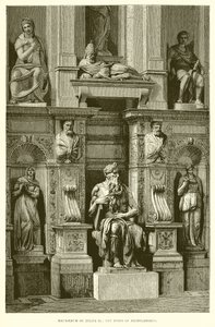 Mauzoleum Juliusza II; Mojżesz Michała Anioła autorstwa English School