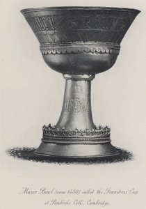 Mazer Bowl (około 1480) zwany Pucharem Założycielki w Pembroke College Cambridge (grawerowanie) autorstwa English School