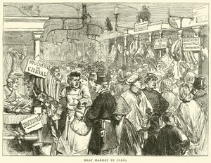Targ mięsny w Paryżu, październik 1870 autorstwa English School
