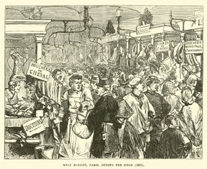 Targ mięsny, Paryż, podczas oblężenia, 1870 autorstwa English School