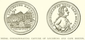 Medal upamiętniający zdobycie Louisburga i Cape Breton autorstwa English School