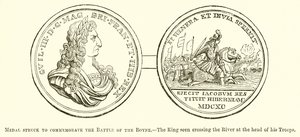 Medal wybity dla upamiętnienia bitwy pod Boyne autorstwa English School