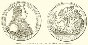 Medal upamiętniający zwycięstwo w Culloden autorstwa English School