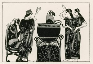 Medea gotująca barana (grawerunek) autorstwa English School