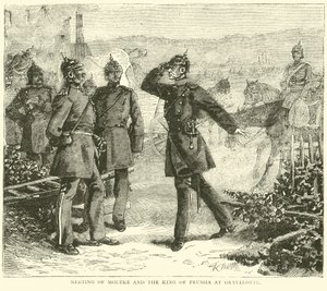 Spotkanie Moltkego i króla pruskiego w Gravelotte, sierpień 1870 autorstwa English School