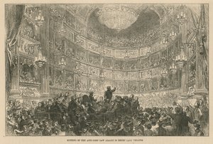 Spotkanie Ligi Anty-Zbożowej w Teatrze Drury Lane autorstwa English School