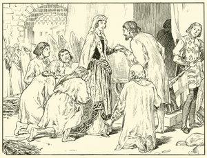 Mężczyźni z Calais (atrament na papierze) autorstwa English School