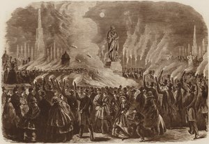 Festiwal Mendelssohna, Procesja z pochodniami, 1860 autorstwa English School