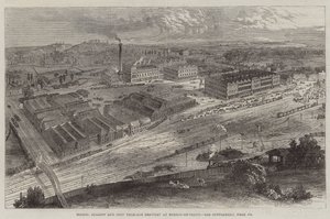 Browar Pale-Ale Messers Allsopp and Sons w Burton-on-Trent (grawerowanie) autorstwa English School