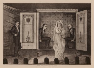 Messrs, Maskelyne and Cookes Dark Seance (grawerunek) autorstwa English School