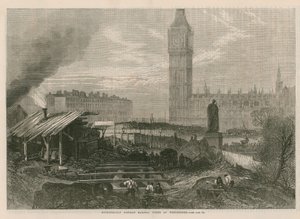Metropolitan District Railway pracuje w Westminster autorstwa English School