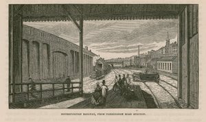 Metropolitan Railway ze stacji Farringdon Road autorstwa English School
