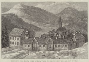 Meyerling k. Baden w Górnej Austrii, gdzie zastrzelił się książę koronny Rudolf (rycina) autorstwa English School
