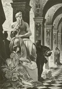 Michael Angelo i Vittoria Colonna (wklęsłodruk) autorstwa English School