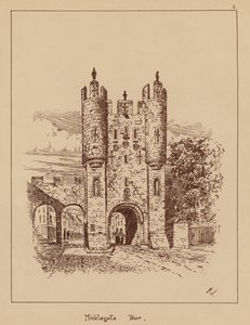 Micklegate Bar (litografia) autorstwa English School