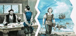 Miles Philips dowiaduje się o śmierci ojca; i lądowanie z innymi na bezludnej plaży autorstwa English School
