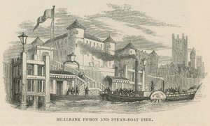 Więzienie Millbank i przystań parowców autorstwa English School
