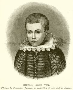 Milton, w wieku 10 lat autorstwa English School