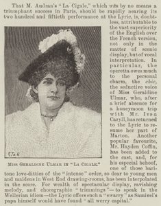 Panna Geraldine Ulmer w „La Cigale” (grafika) autorstwa English School