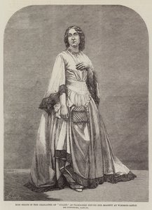 Panna Heath w postaci „Juliet” w wykonaniu przed Jej Wysokością na Zamku Windsor (rycina) autorstwa English School