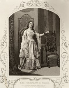 Panna Vandenhoff jako Julia, akt III, scena 1 Romea i Julii, z dagerotypu, wyd. autorstwa Johna Tallisa & Co. autorstwa English School
