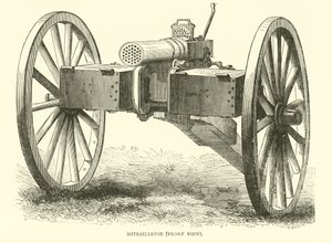 Karabin maszynowy, widok z przodu, sierpień 1870 autorstwa English School