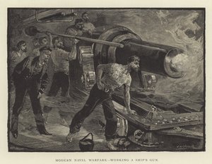 Modern Naval Warfare, działająca armata okrętowa autorstwa English School