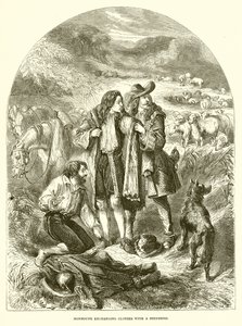 Monmouth zamienia się ubraniami z Pasterzem autorstwa English School